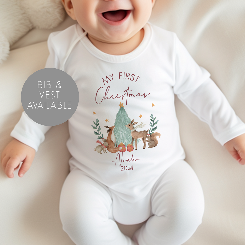 
                  
                    Personalised First Christmas Baby Vest & Sleepsuit
                  
                