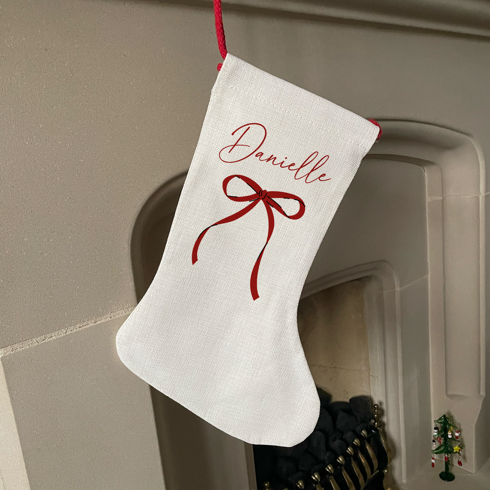 
                      
                        Personalised Bow Christmas Stocking
                      
                    