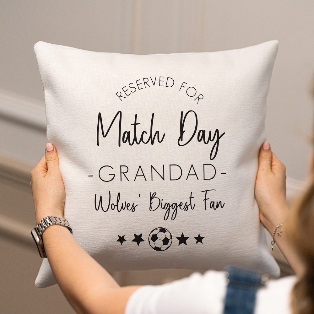 Personalised Match Day Fathers Day Cushion