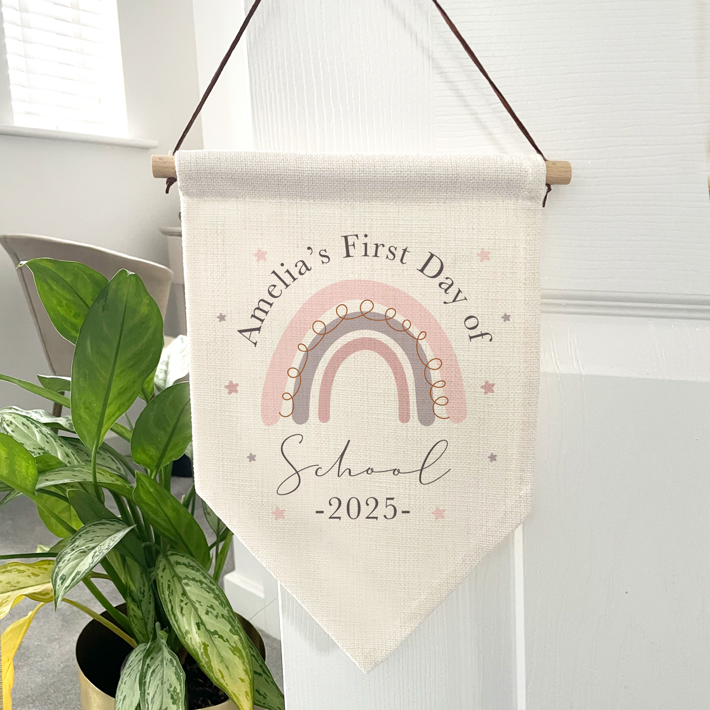 Personalised First Day of School Flag