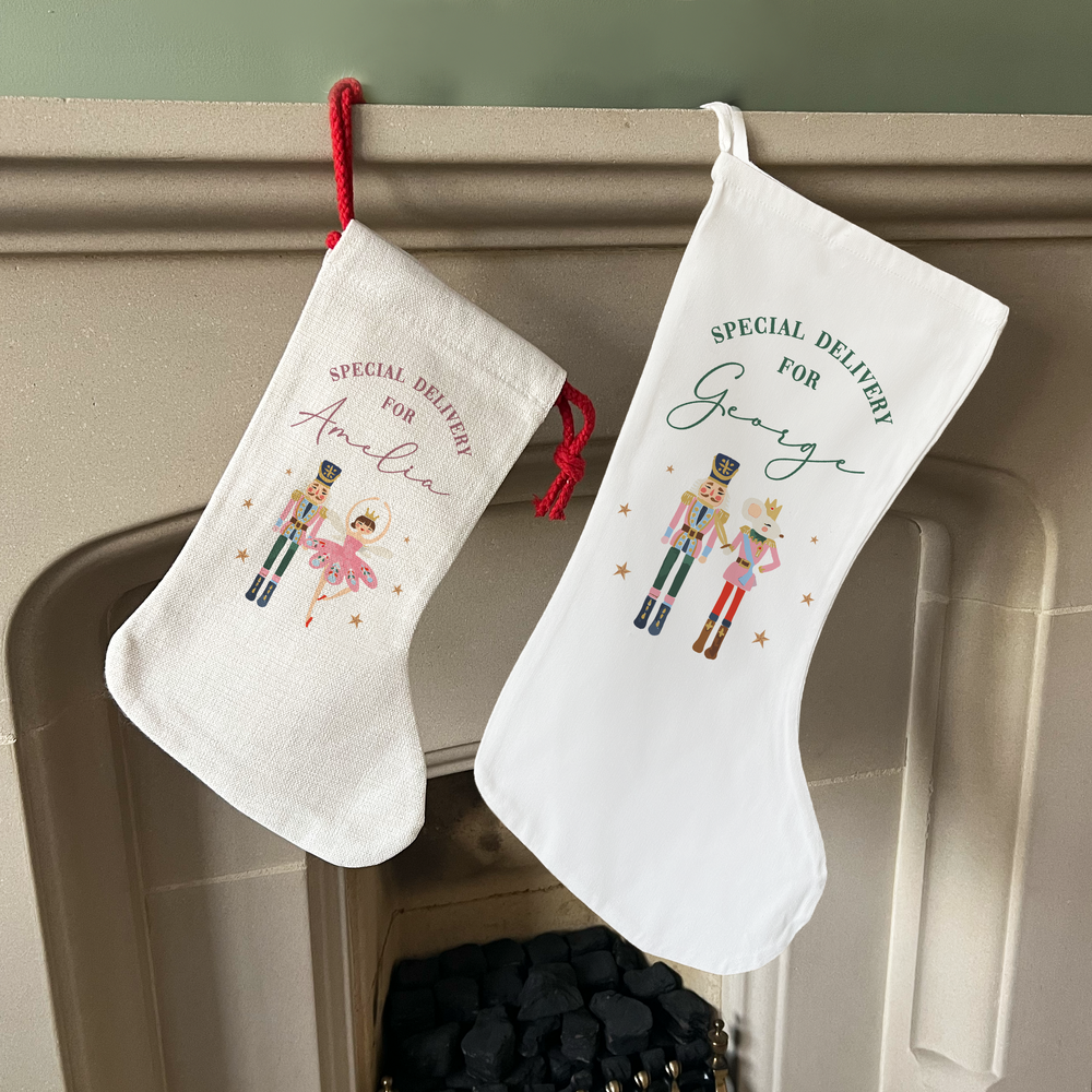 Personalised Ballerina & Nutcracker Christmas Stockings