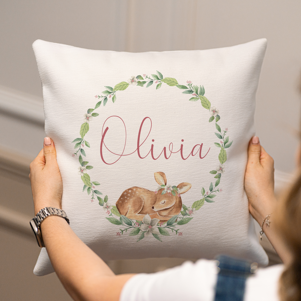 
                      
                        Personalised Baby Deer Cushion
                      
                    