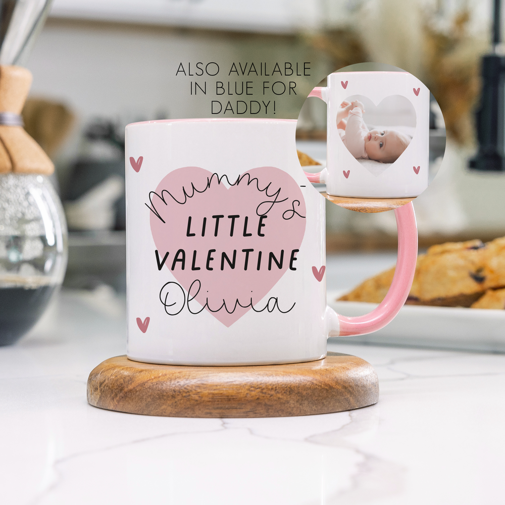 Personalised Little Valentine Photo Mug