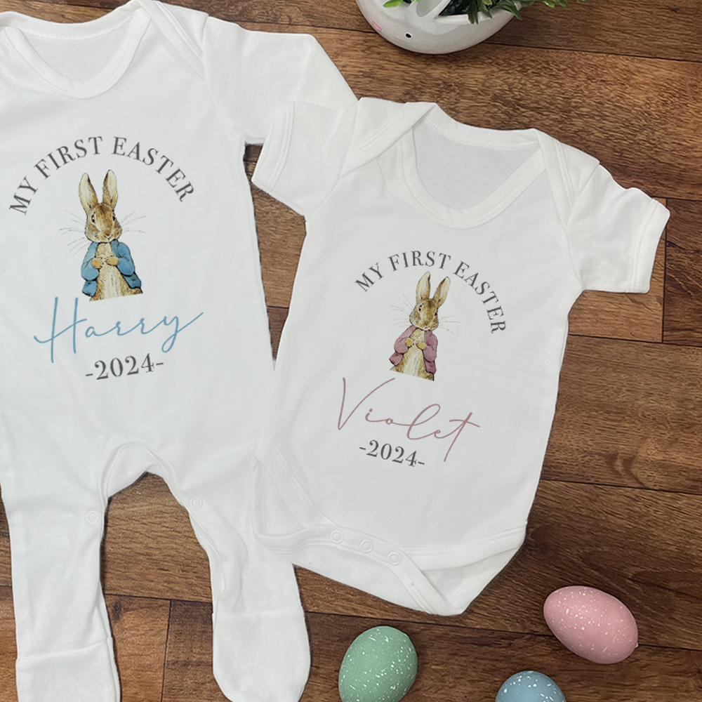 
                  
                    Personalised First Easter Baby Vest & Sleepsuit
                  
                