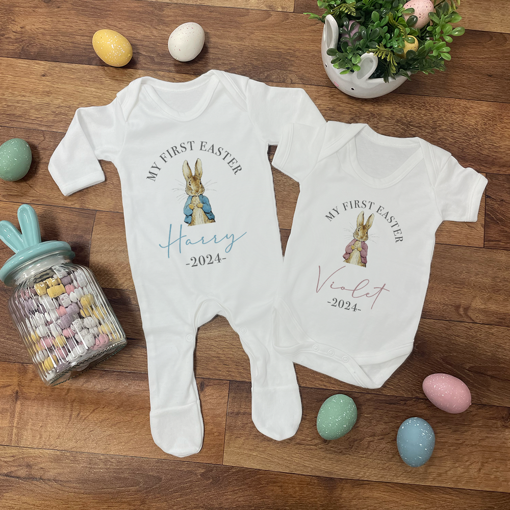 Personalised First Easter Baby Vest & Sleepsuit