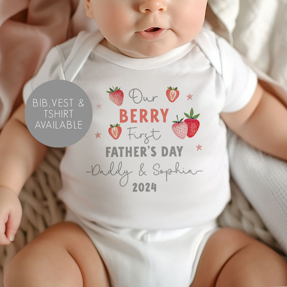 
                      
                        Personalised Berry Father's Day T-Shirt & Baby Vest
                      
                    