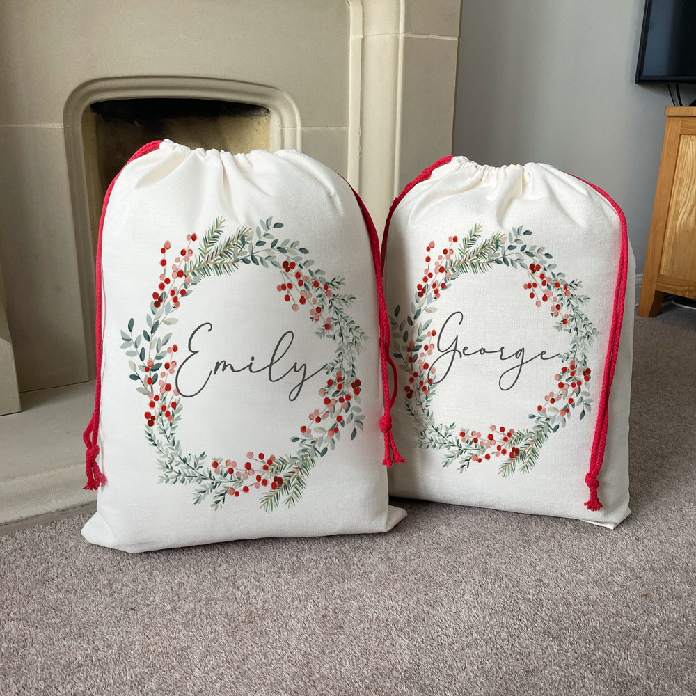 
                      
                        Personalised Wreath Christmas Sack
                      
                    