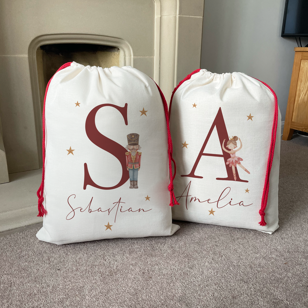 Personalised Nutcracker Christmas Sacks