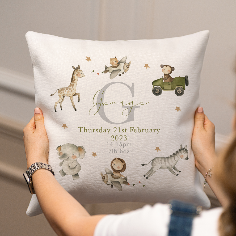 
                      
                        Personalised Safari Cushion
                      
                    