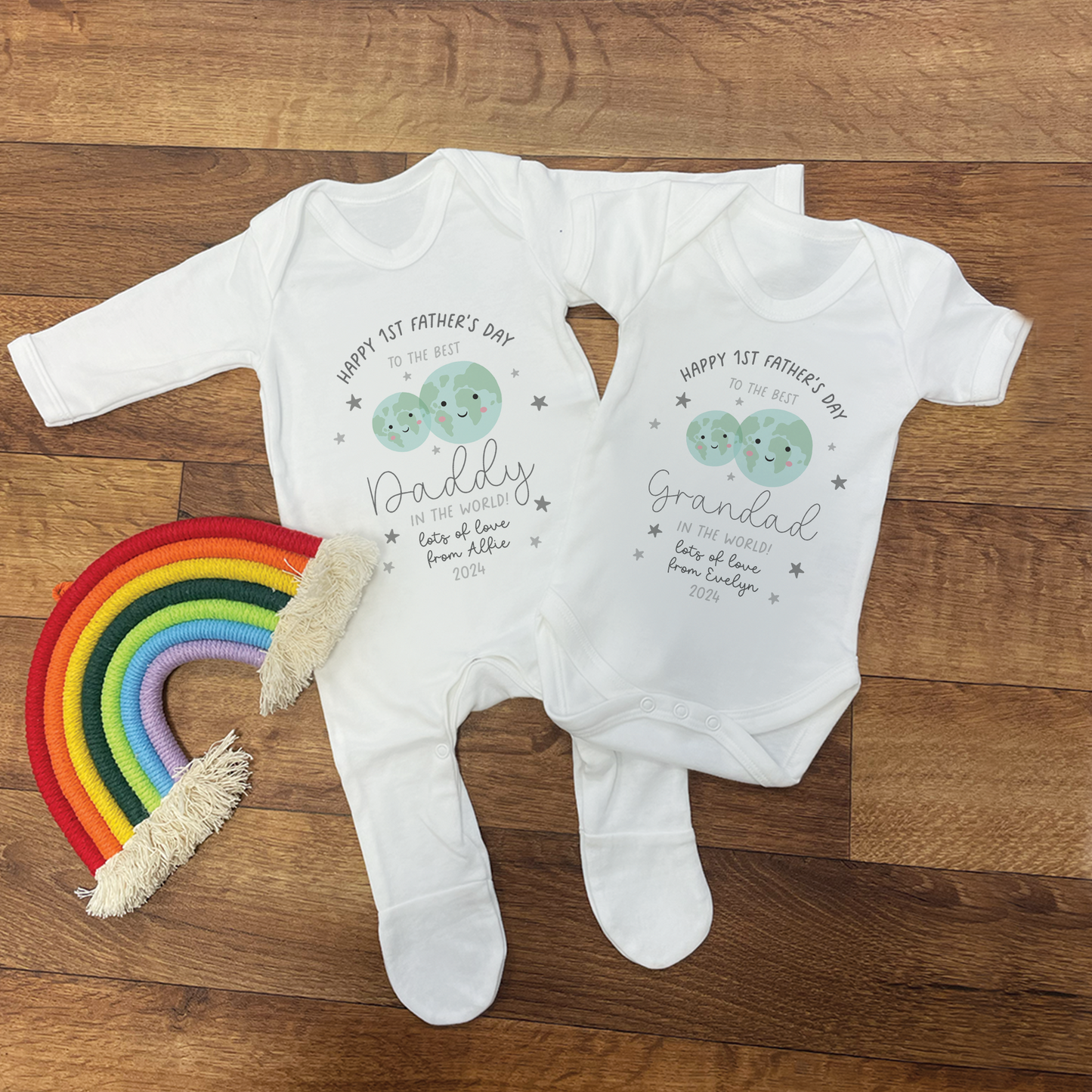 
                  
                    Personalised First Father's Day World Vest and Sleepsuit
                  
                