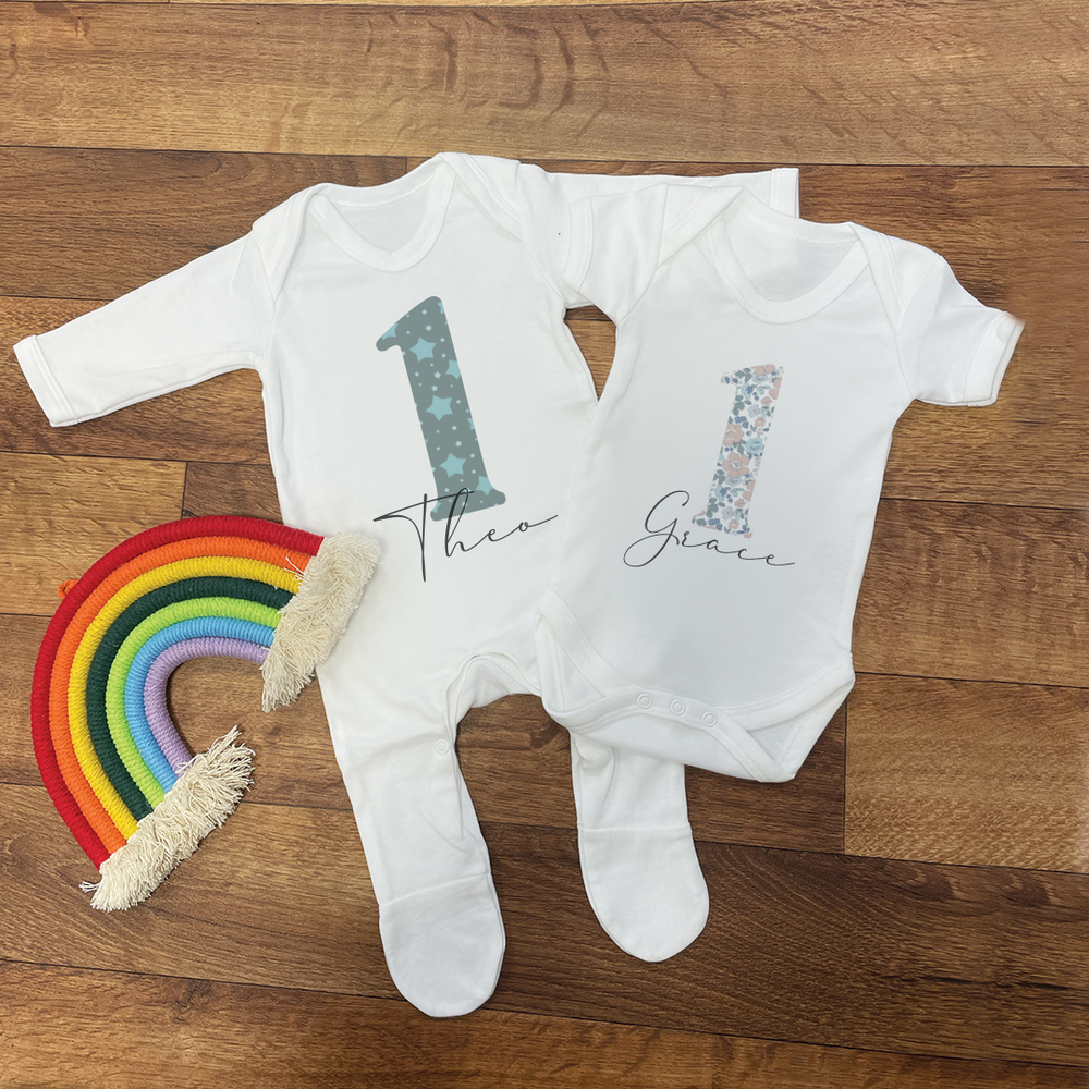 Personalised Birthday T-Shirt, Vest, Sleepsuit & Bib