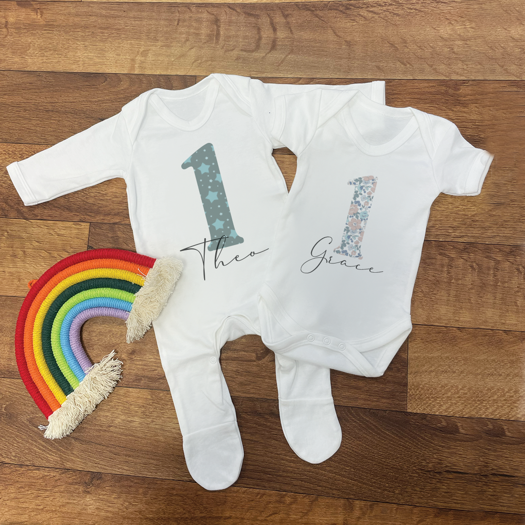 Personalised Birthday T-Shirt, Vest, Sleepsuit & Bib