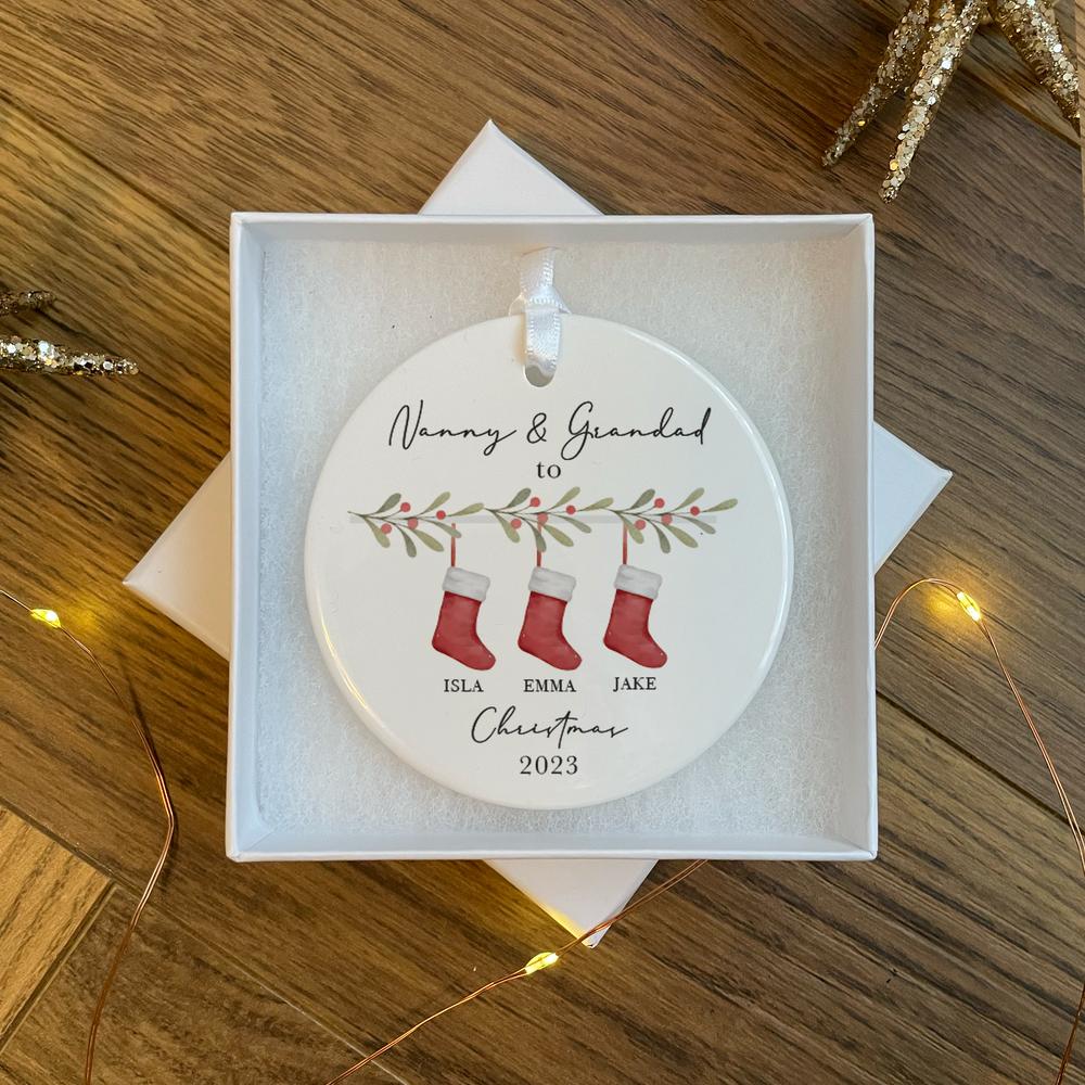 
                      
                        Personalised Grandparent Stocking Bauble
                      
                    