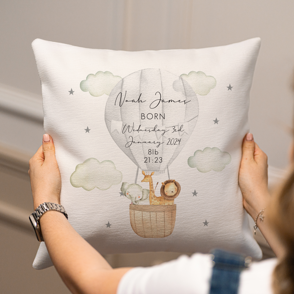 
                      
                        Personalised Jungle Baby Cushion
                      
                    