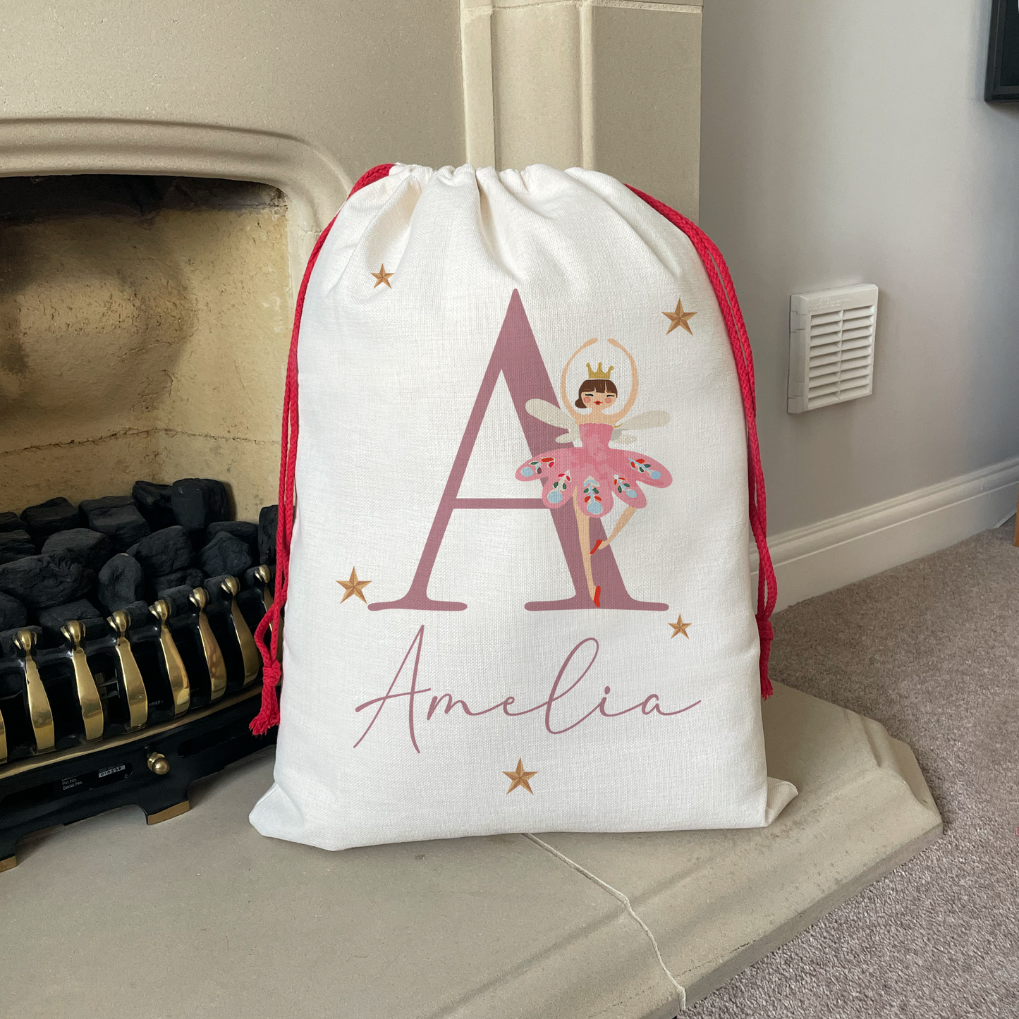 Personalised Nutcracker & Ballerina Christmas Sacks