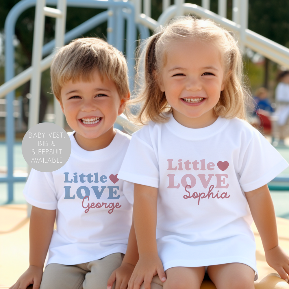 Personalised Little Love T-shirt & Baby Vests