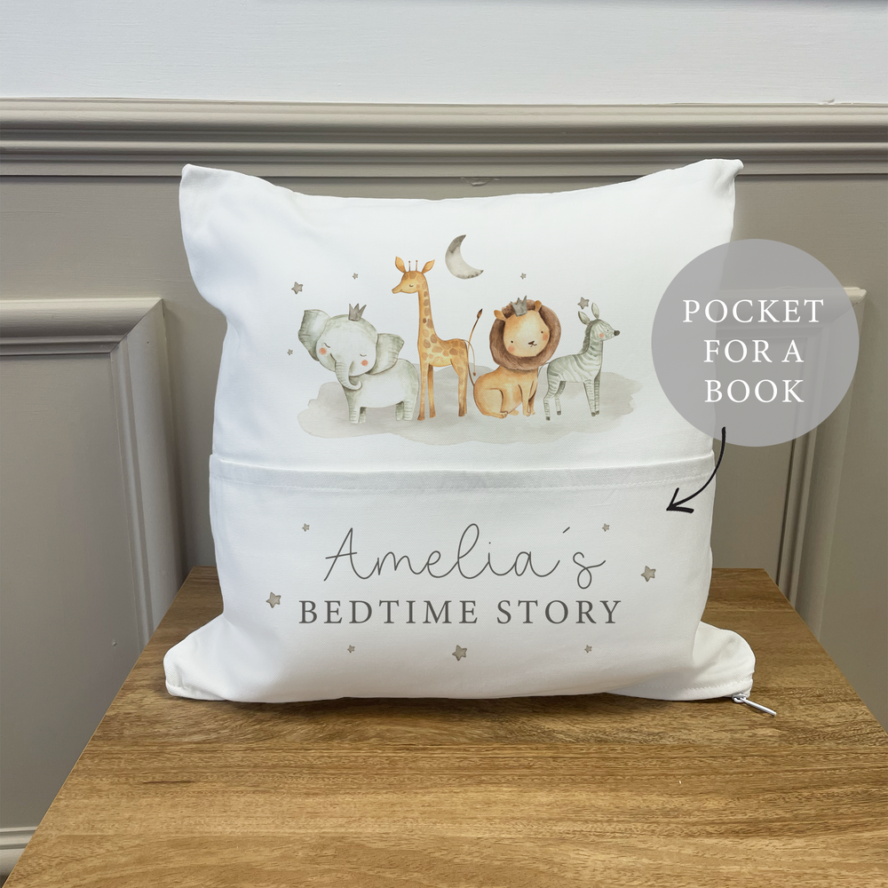 
                      
                        Personalised Bedtime Story Jungle Cushion
                      
                    