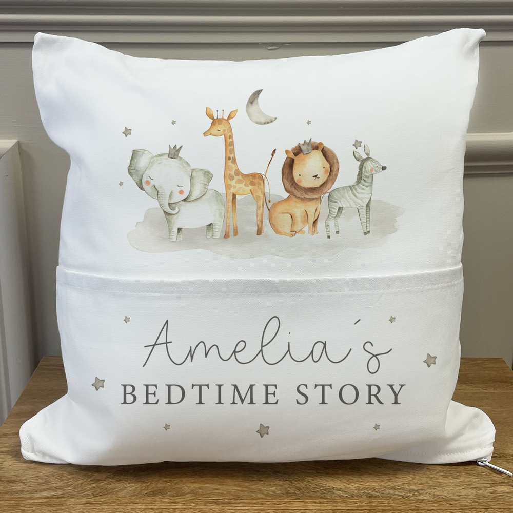 
                      
                        Personalised Bedtime Story Jungle Cushion
                      
                    