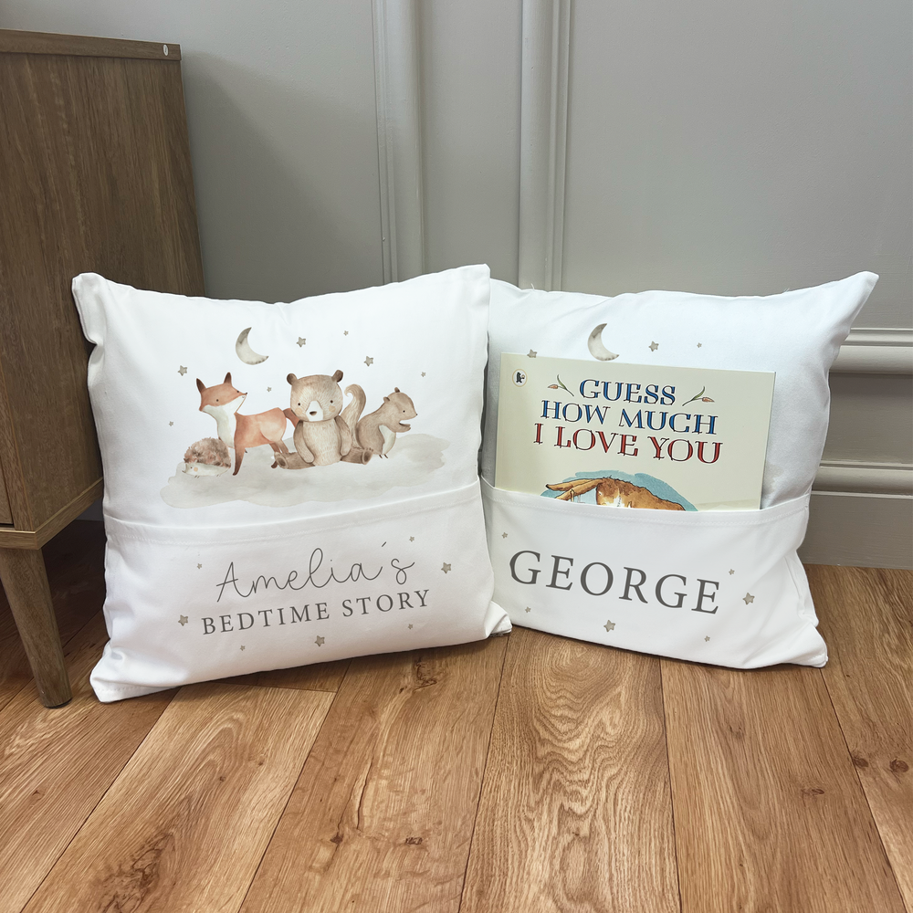 
                      
                        Personalised Bedtime Story Woodland Cushion
                      
                    