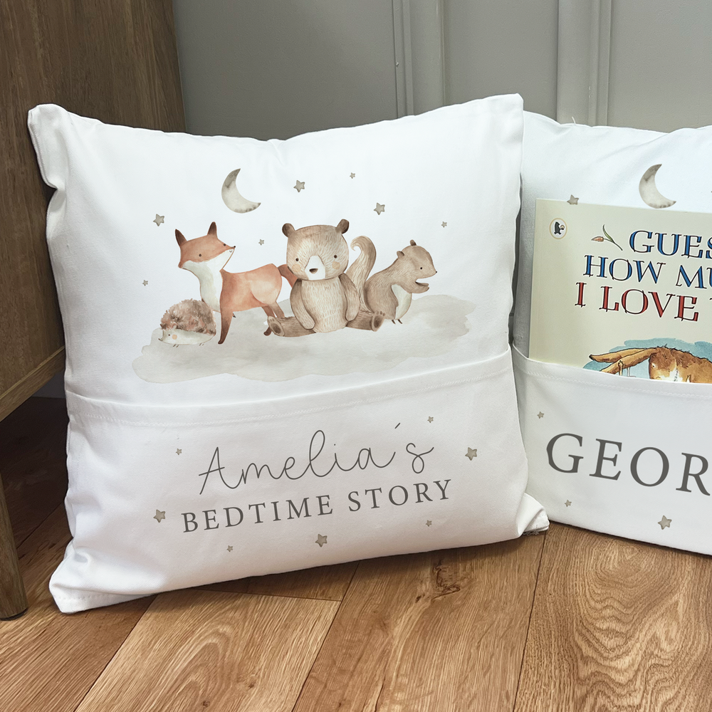 
                      
                        Personalised Bedtime Story Woodland Cushion
                      
                    