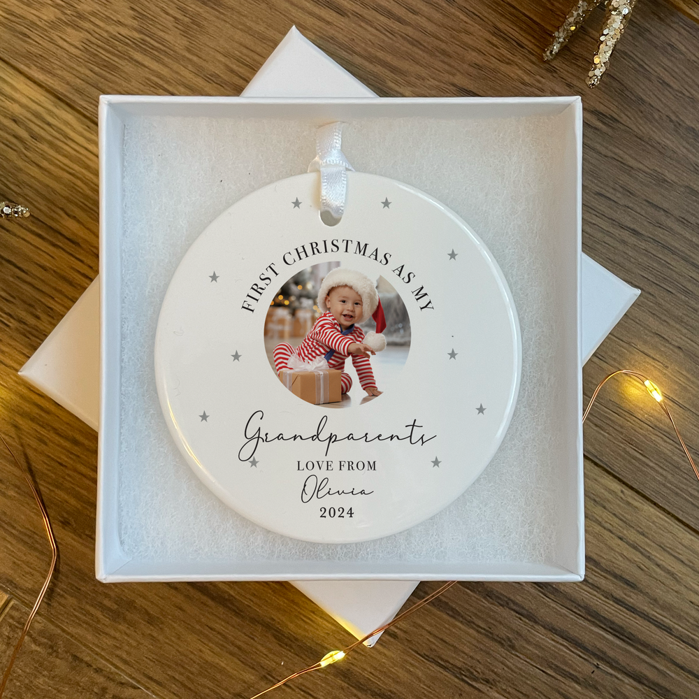 
                      
                        Personalised Grandparent Photo Bauble
                      
                    