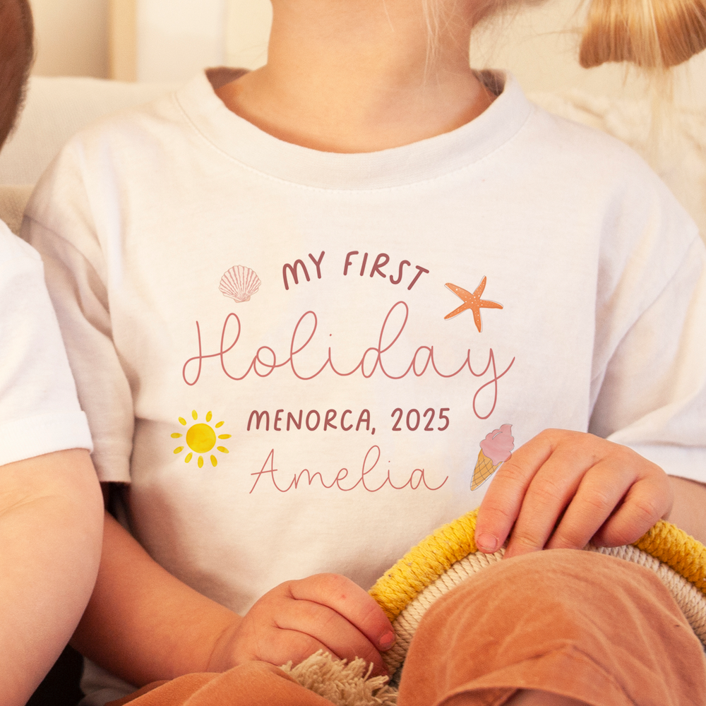 
                      
                        Personalised First Holiday Tshirt
                      
                    