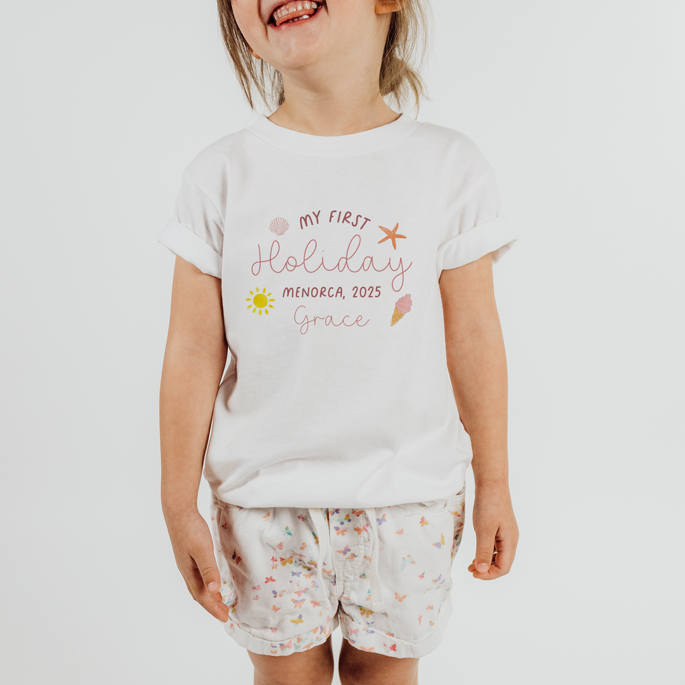 
                      
                        Personalised First Holiday Tshirt
                      
                    