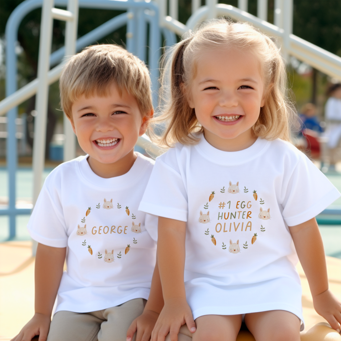 Personalised Kids & Adults Easter Bunny T-Shirt or Sweatshirt