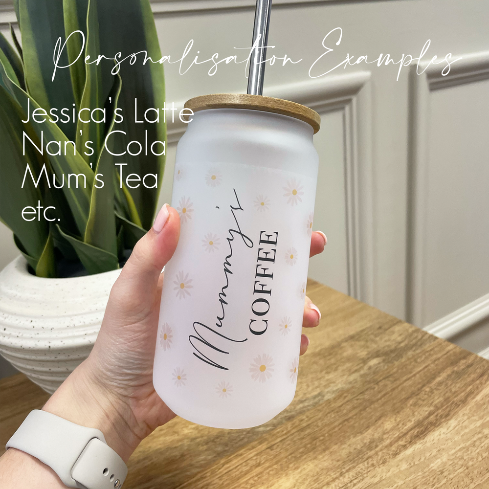 Personalised Daisy Glass Tumbler