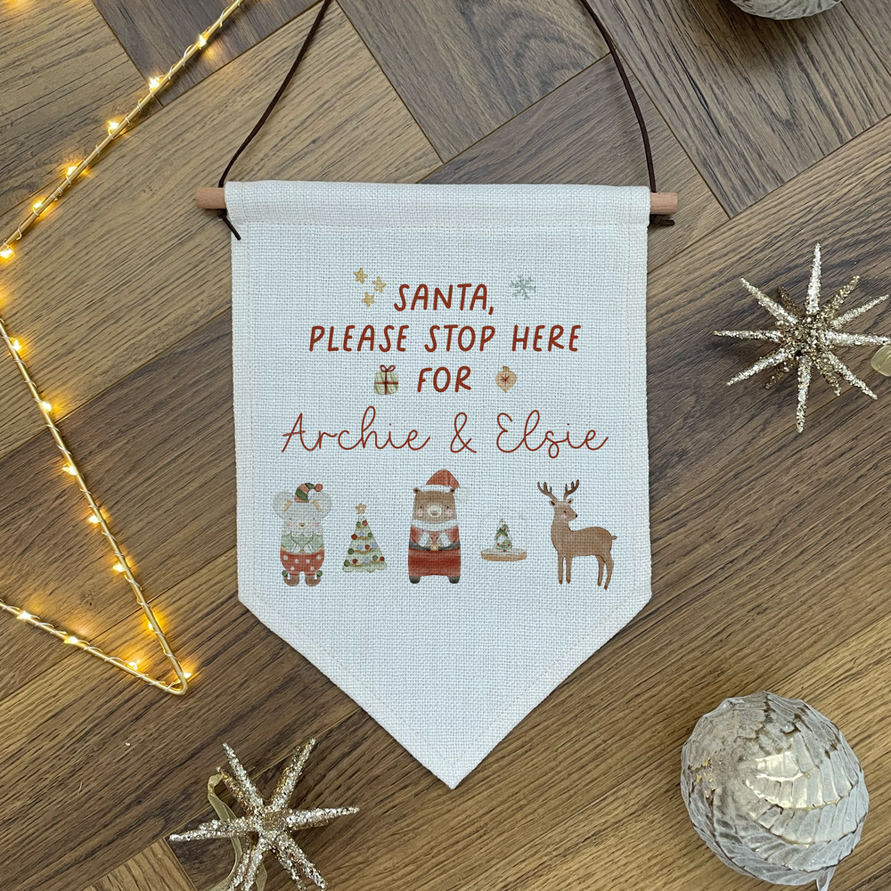 Personalised Santa Stop Here Sign