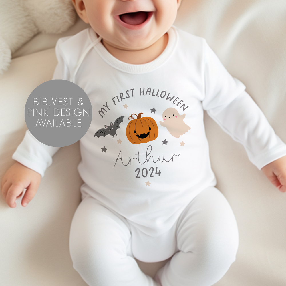 
                      
                        Personalised First Halloween Baby Vest & Sleepsuit
                      
                    