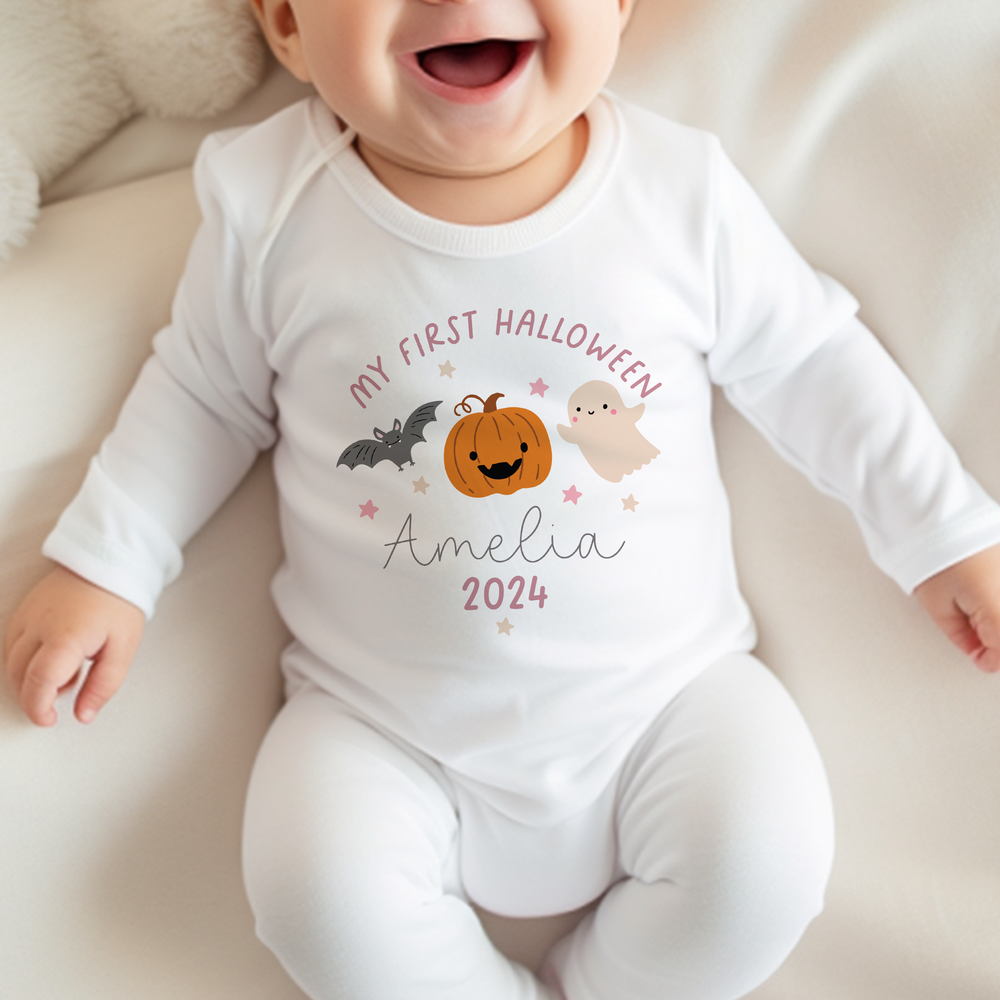 
                      
                        Personalised First Halloween Baby Vest & Sleepsuit
                      
                    