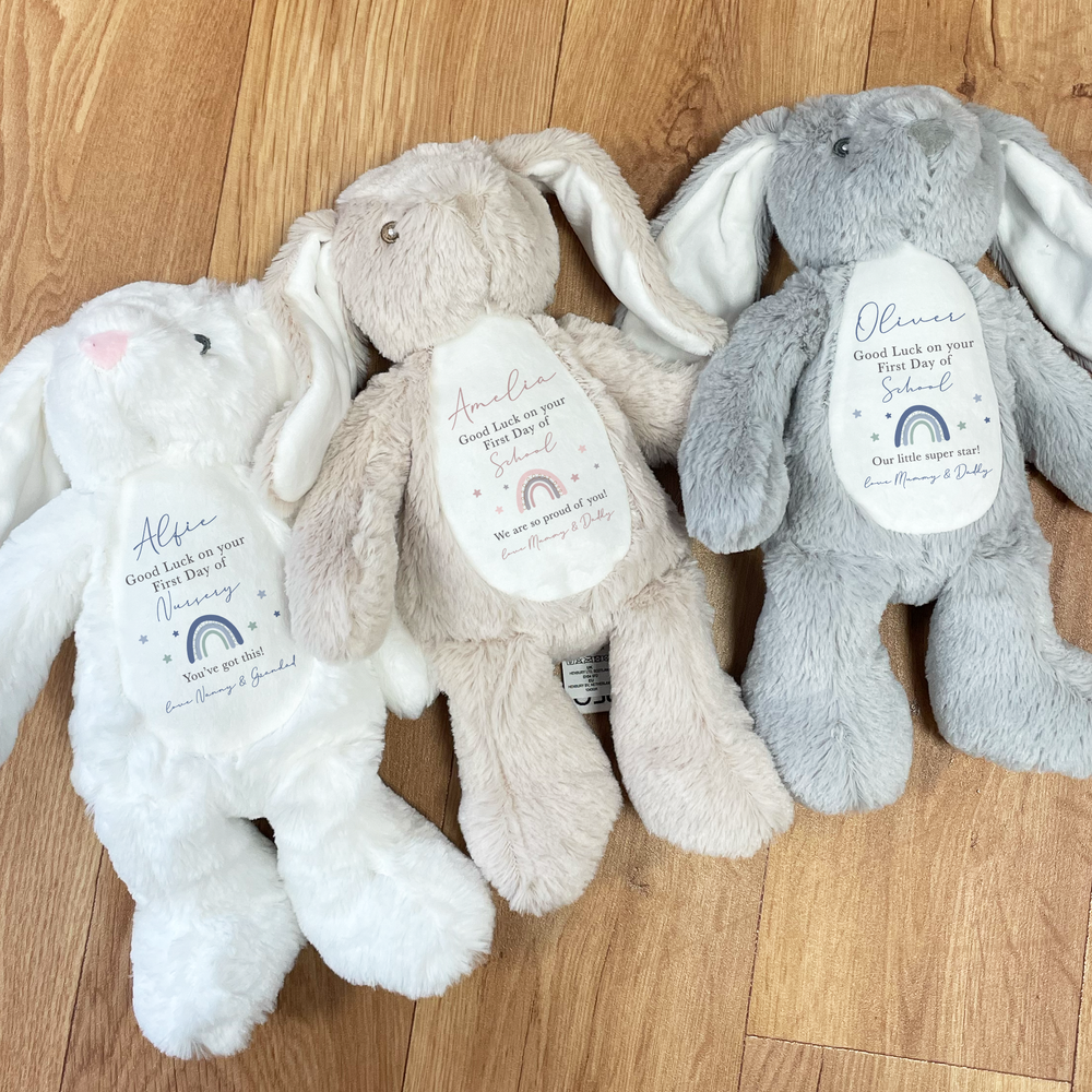 Personalised First Day of School Bunny