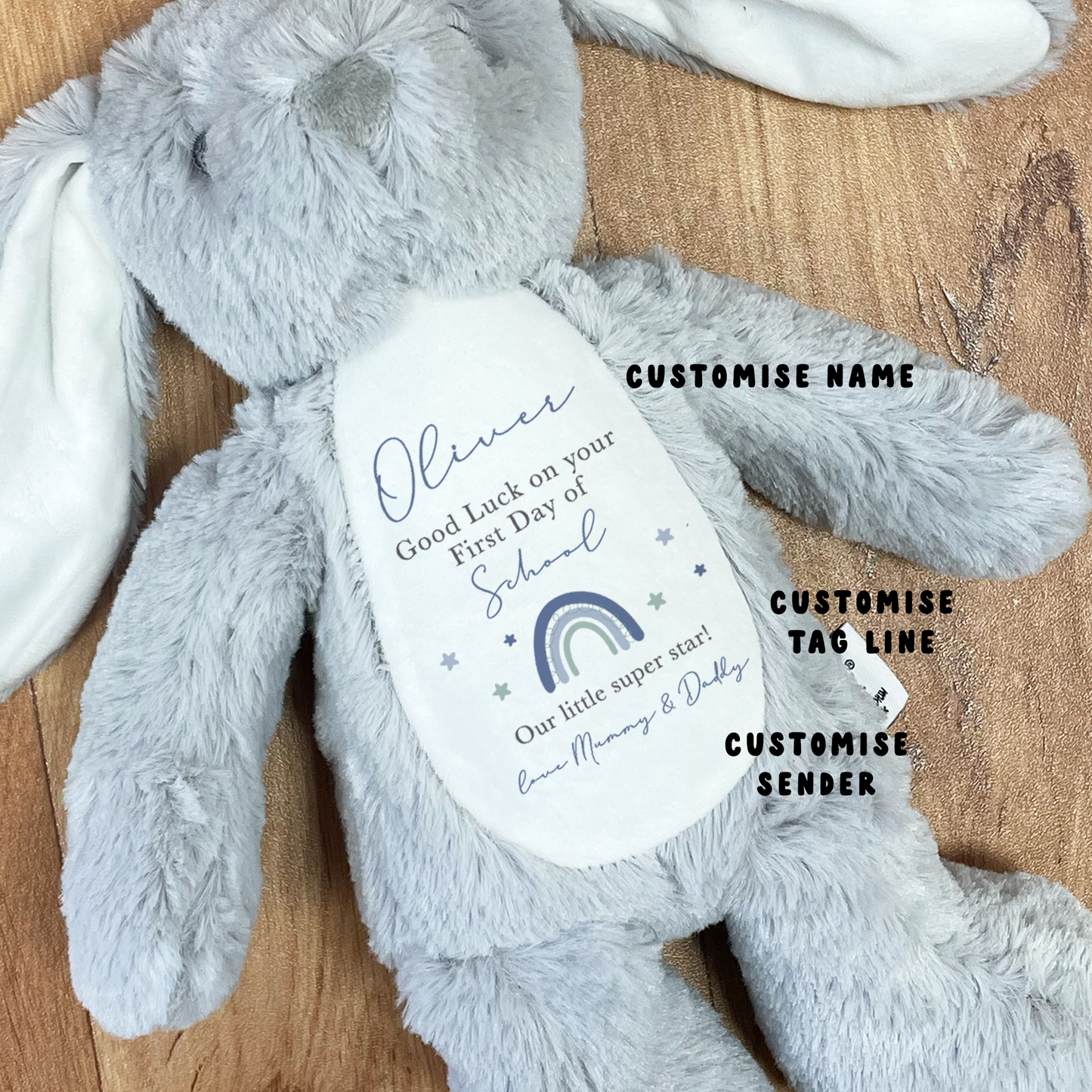 Personalised First Day of School Bunny