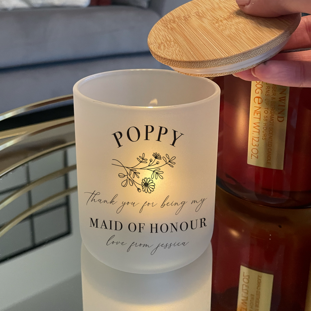 
                      
                        Personalised Bridesmaid Candle Jar & Tea Light
                      
                    