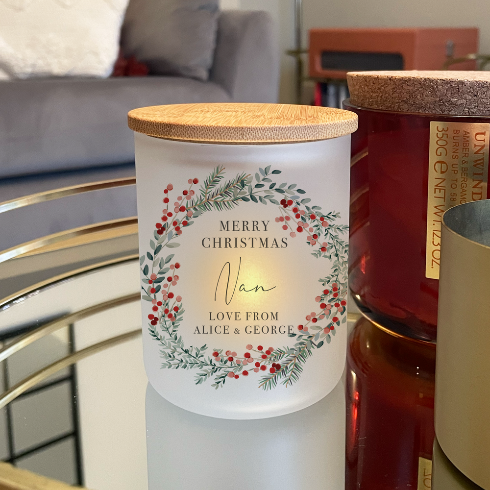 Personalised Christmas Candle