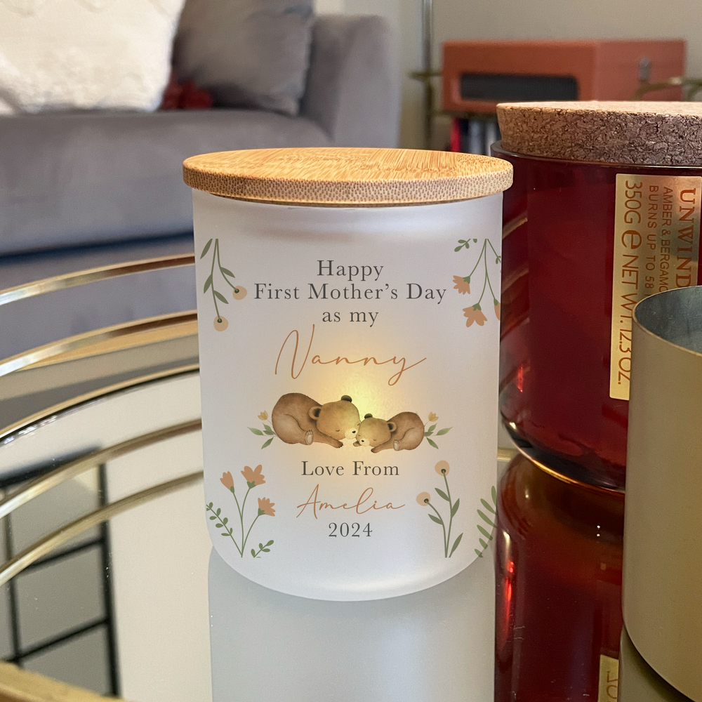 
                      
                        Personalised First Mother's Day Candle Jar & Tea Light
                      
                    