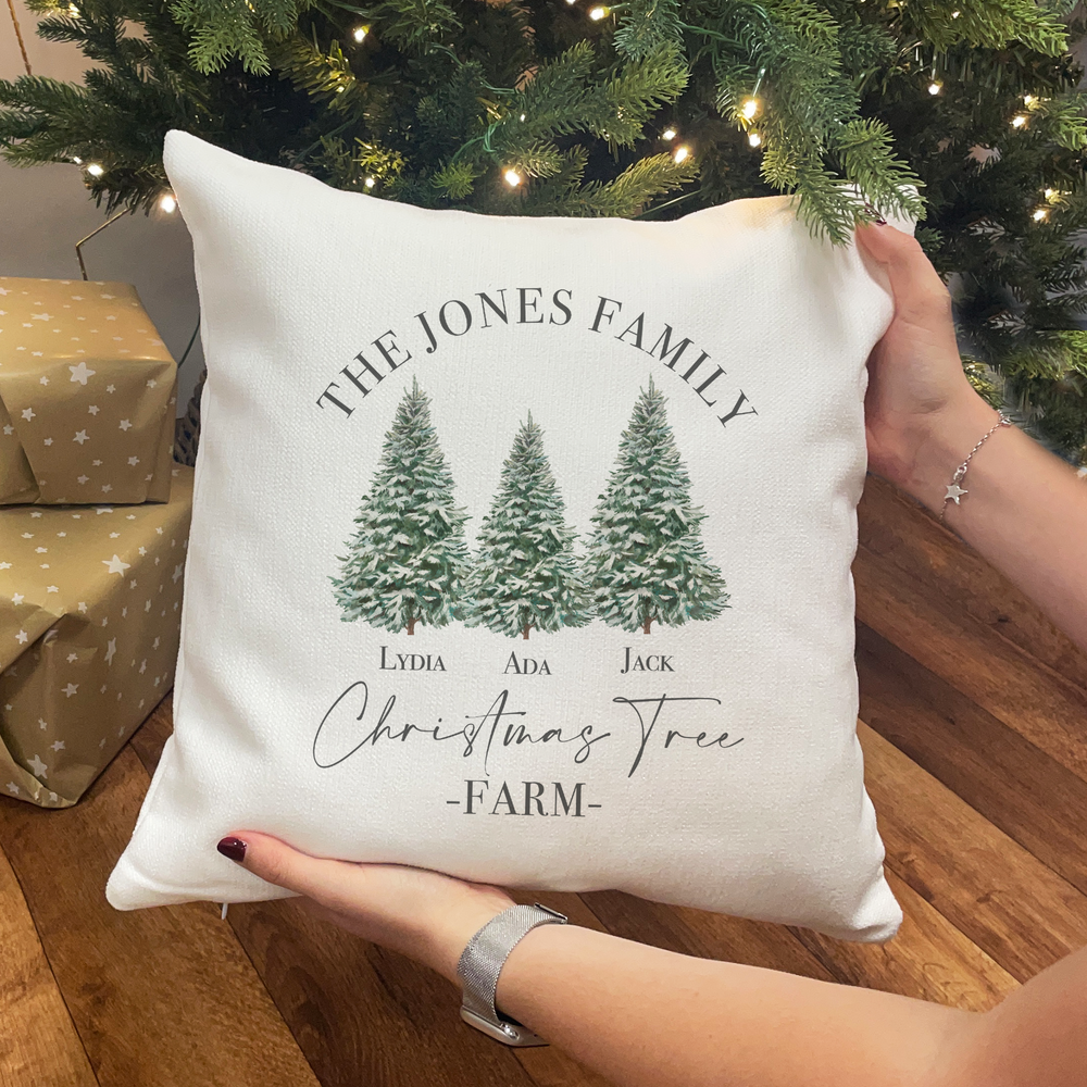 
                      
                        Personalised Christmas Tree Farm Cushion
                      
                    