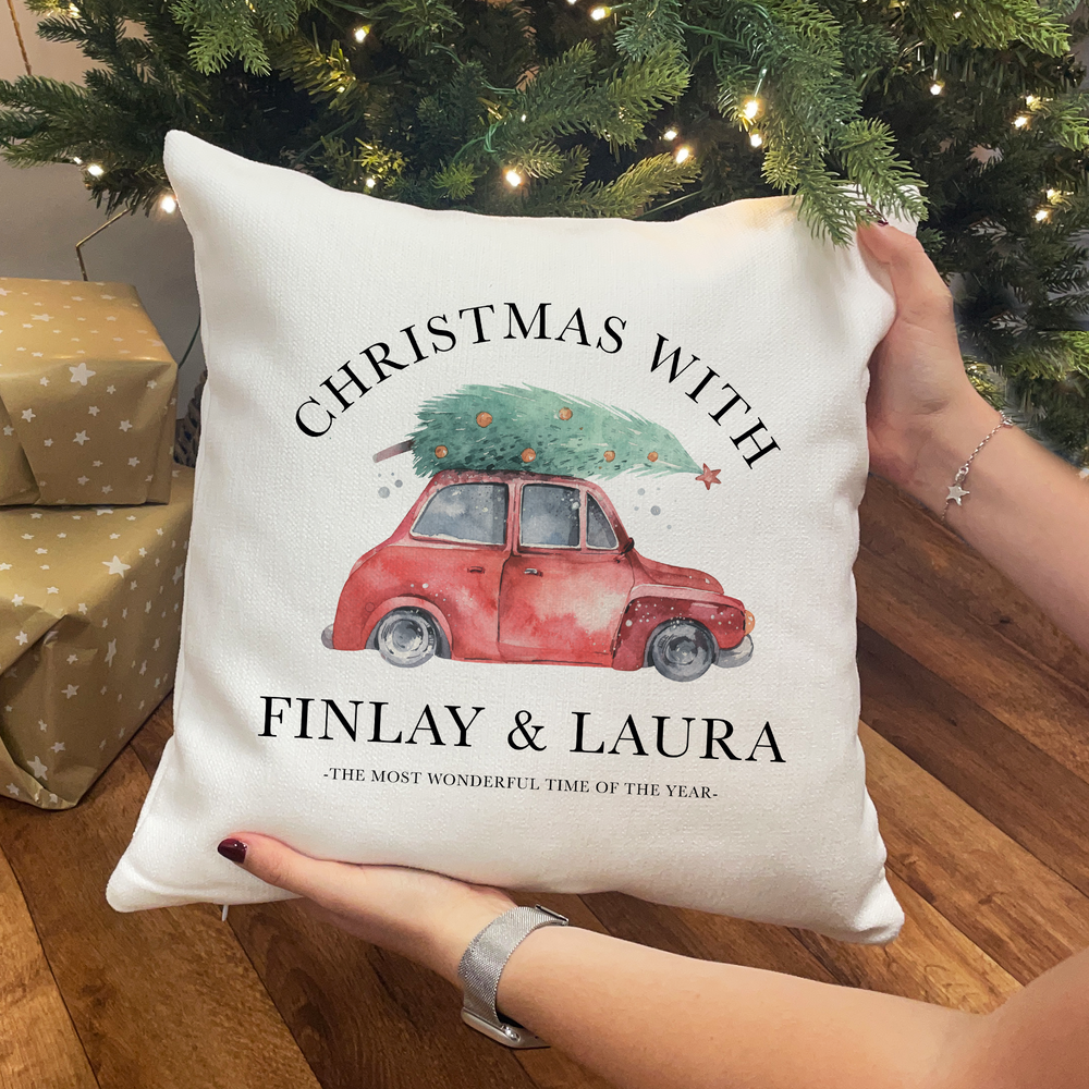 Personalised Christmas Car Cushion