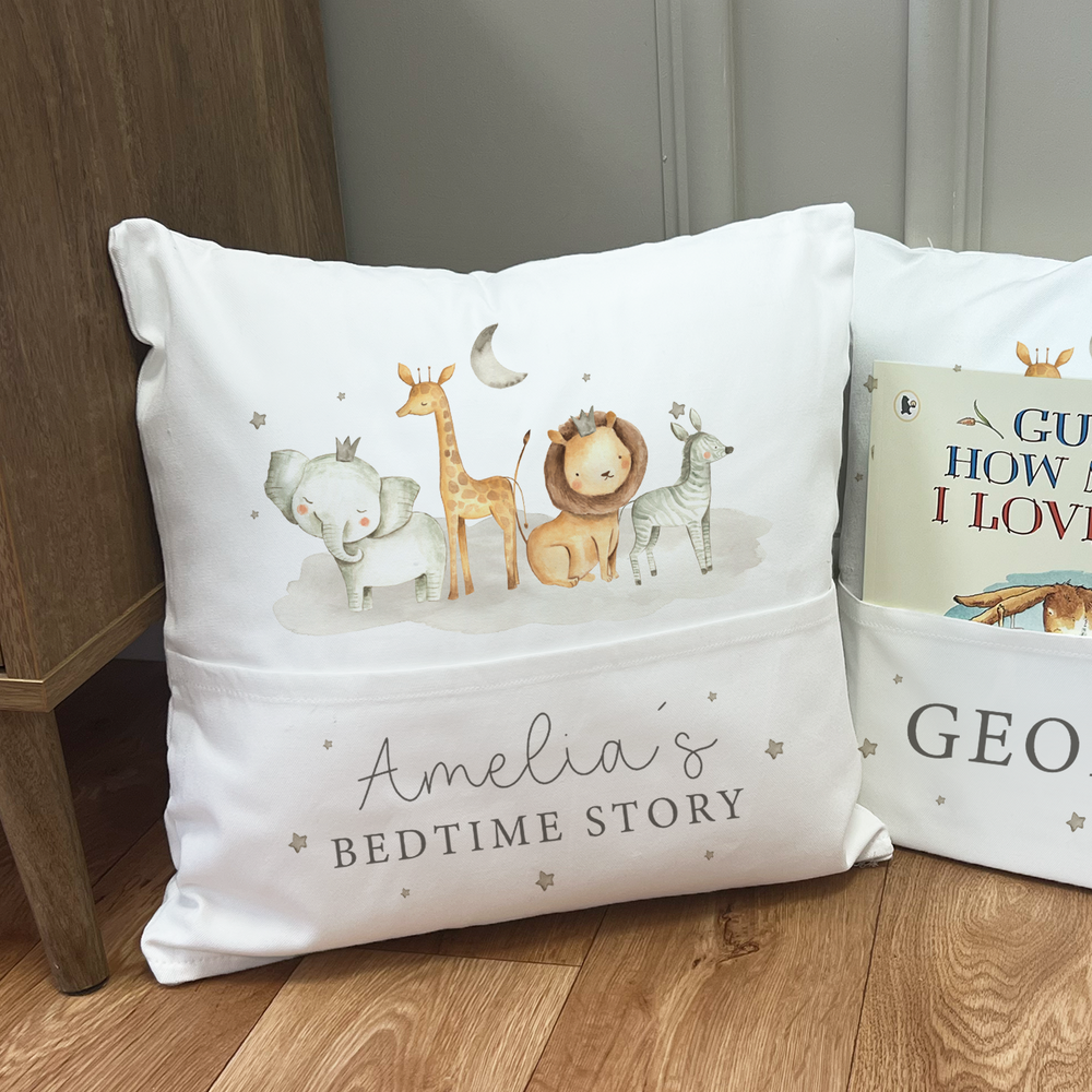 Personalised Bedtime Story Jungle Cushion