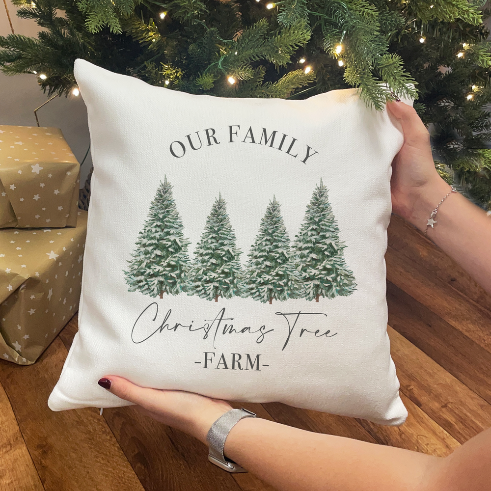 
                      
                        Personalised Christmas Tree Farm Cushion
                      
                    