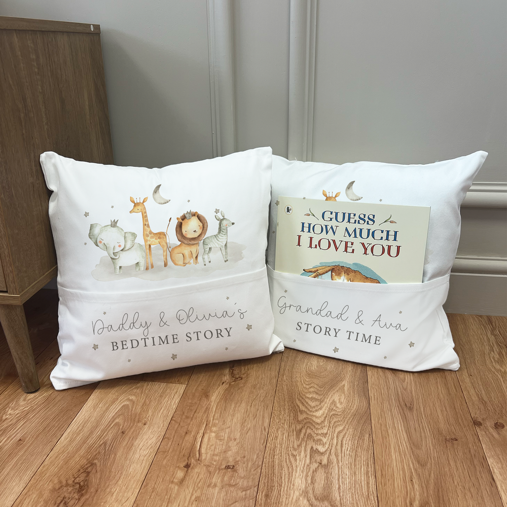 Personalised Daddy & Me Story Book Cushion
