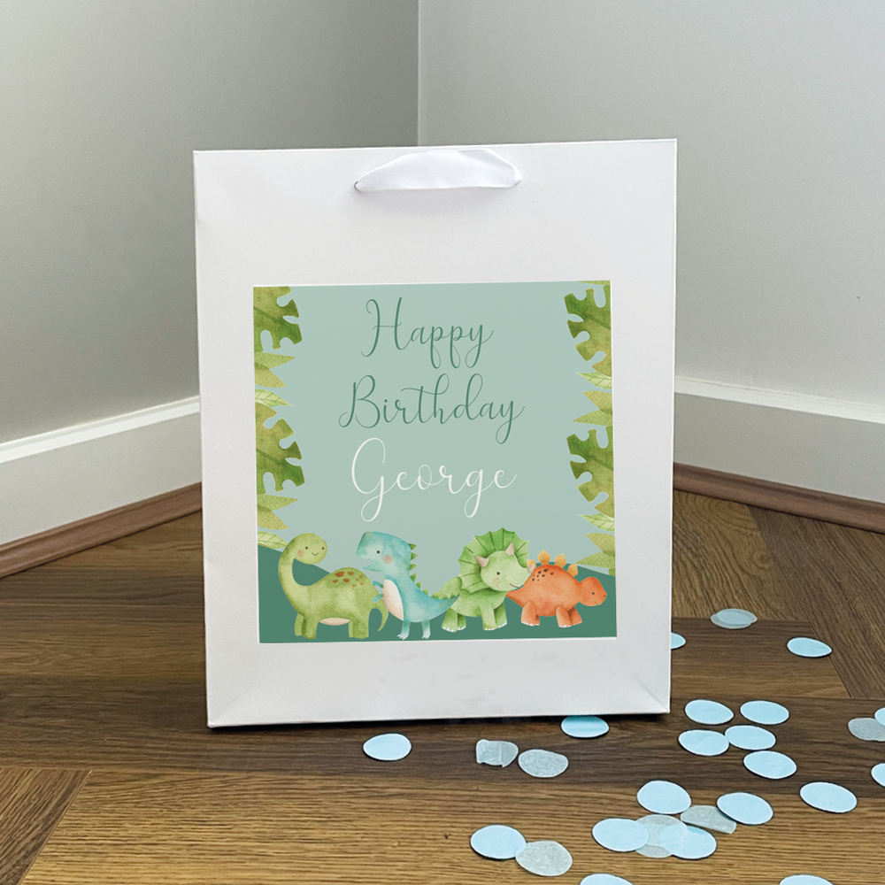 
                  
                    Personalised Dinosaur Birthday Gift Bag
                  
                
