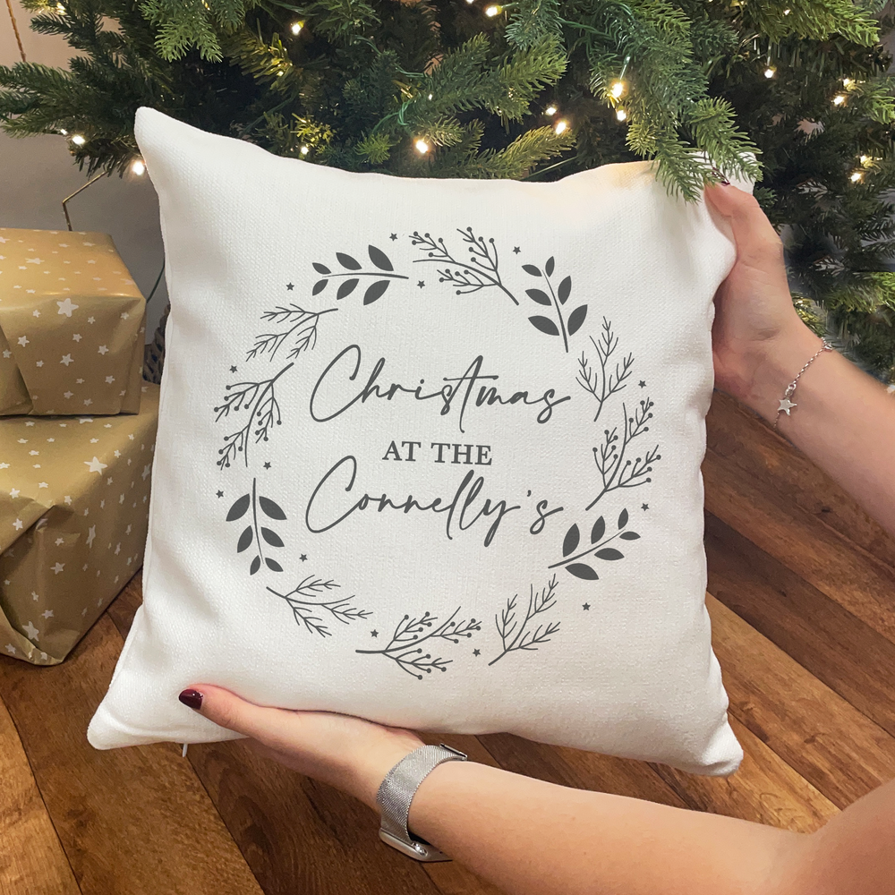 Personalised Family Christmas Cushion