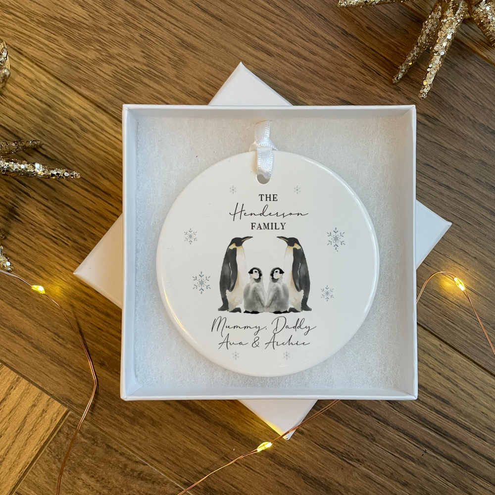 
                  
                    Personalised Family Penguin Bauble
                  
                