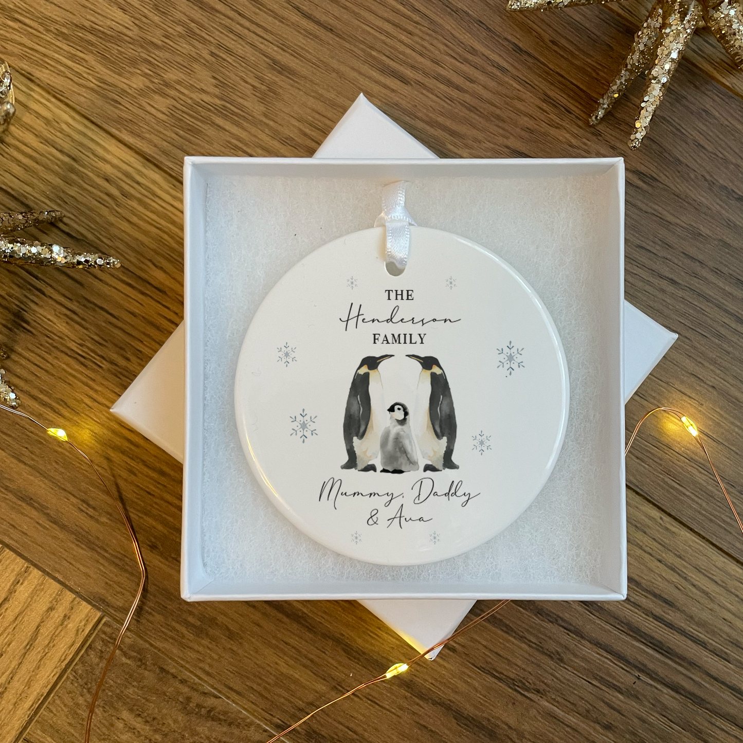 
                  
                    Personalised Family Penguin Bauble
                  
                