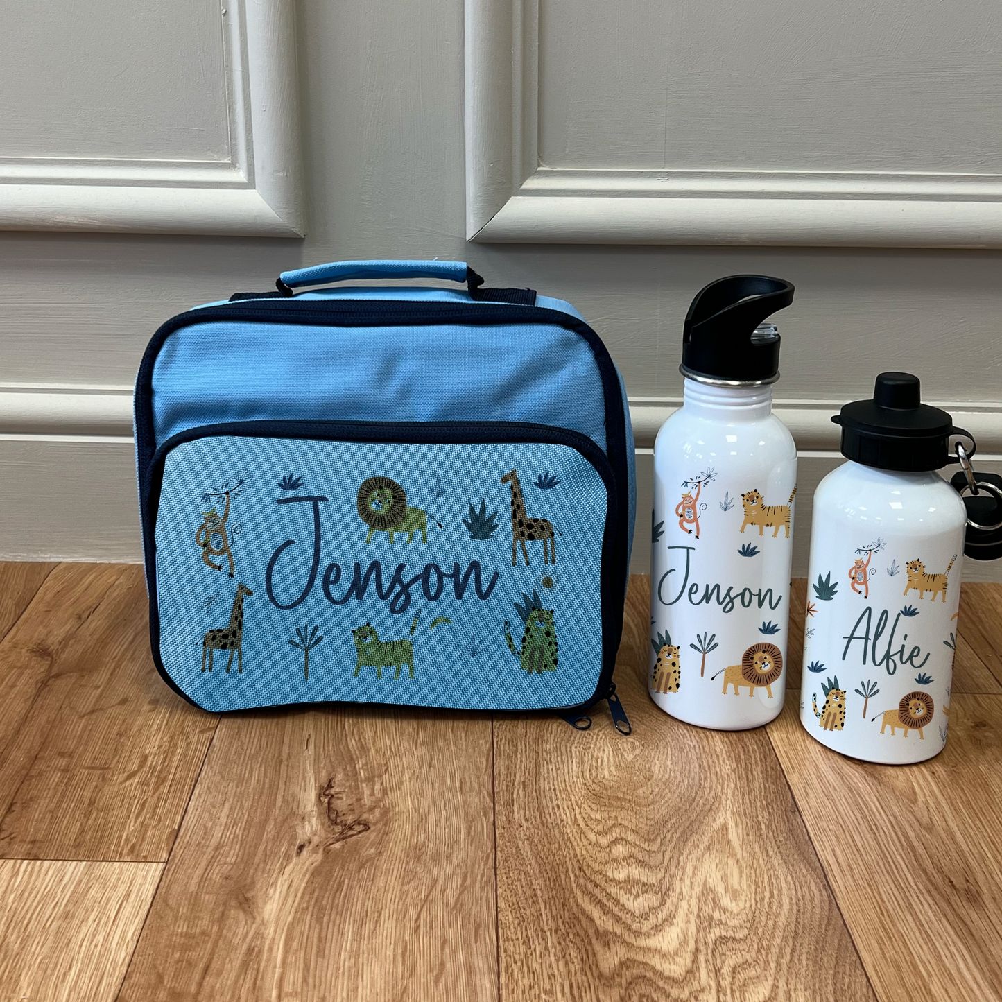 
                  
                    Personalised Jungle Lunch Box & Bottle Set
                  
                