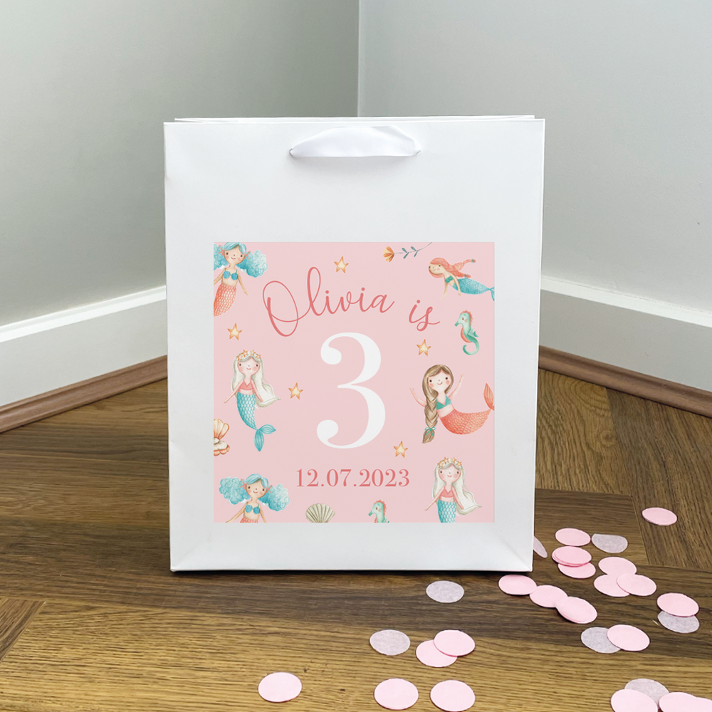 Personalised Mermaid Birthday Gift Bag