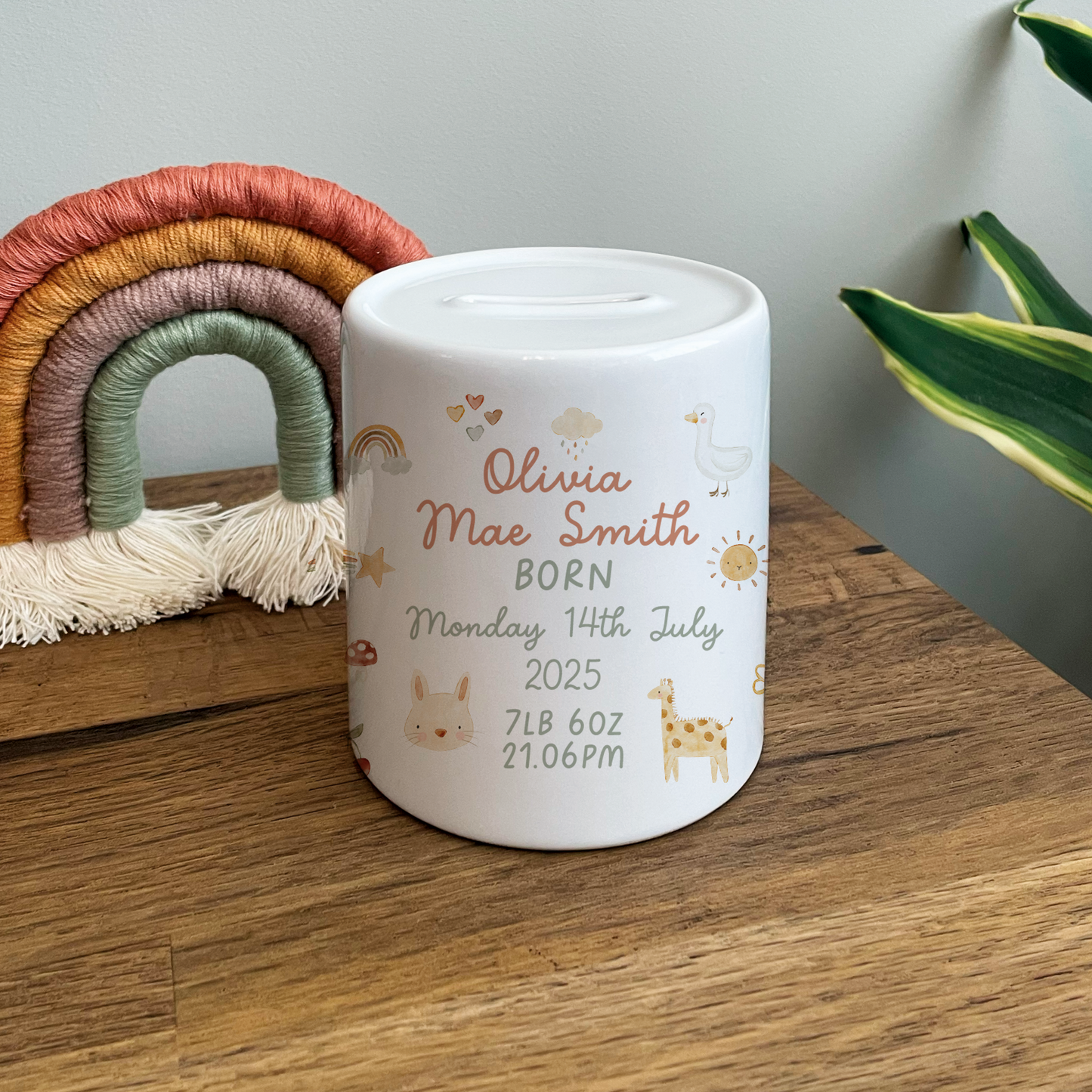 Personalised Baby Girl Money Box
