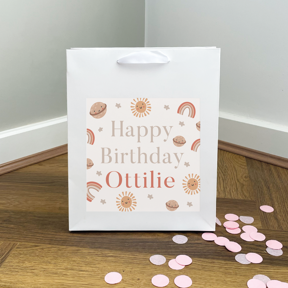 
                      
                        Personalised Sunshine & Rainbows Birthday Gift Bag
                      
                    